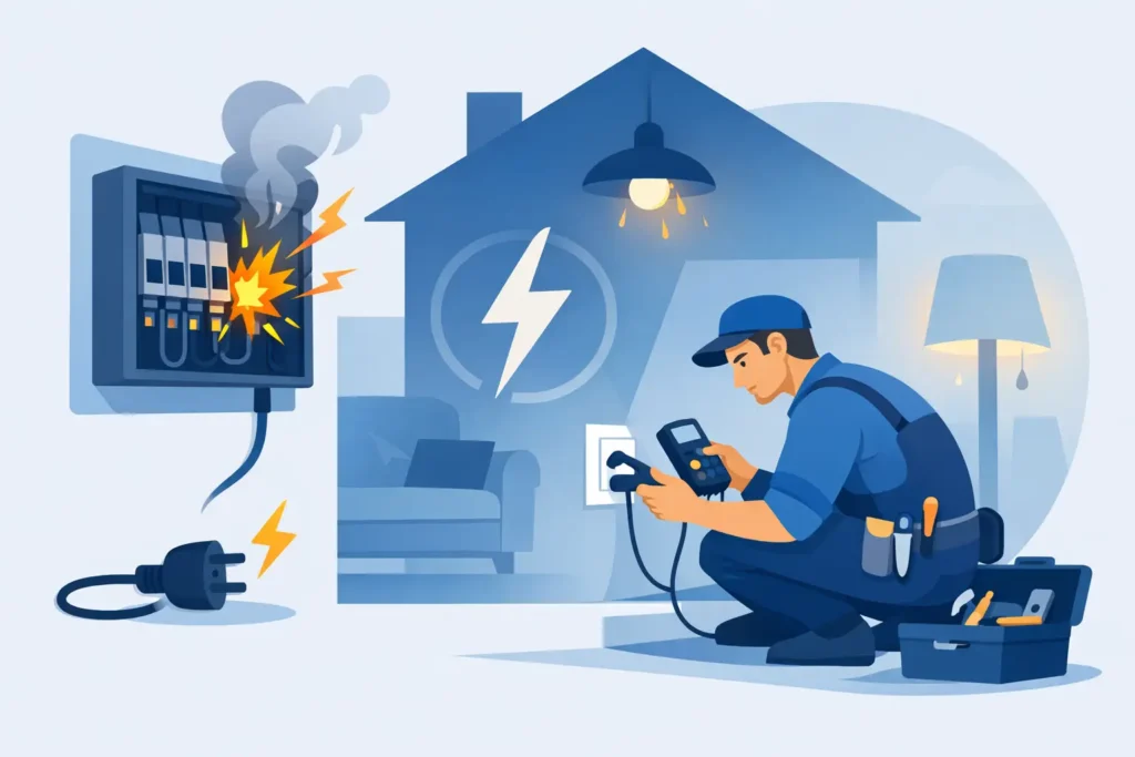 Elektrische storing in huis oplossen