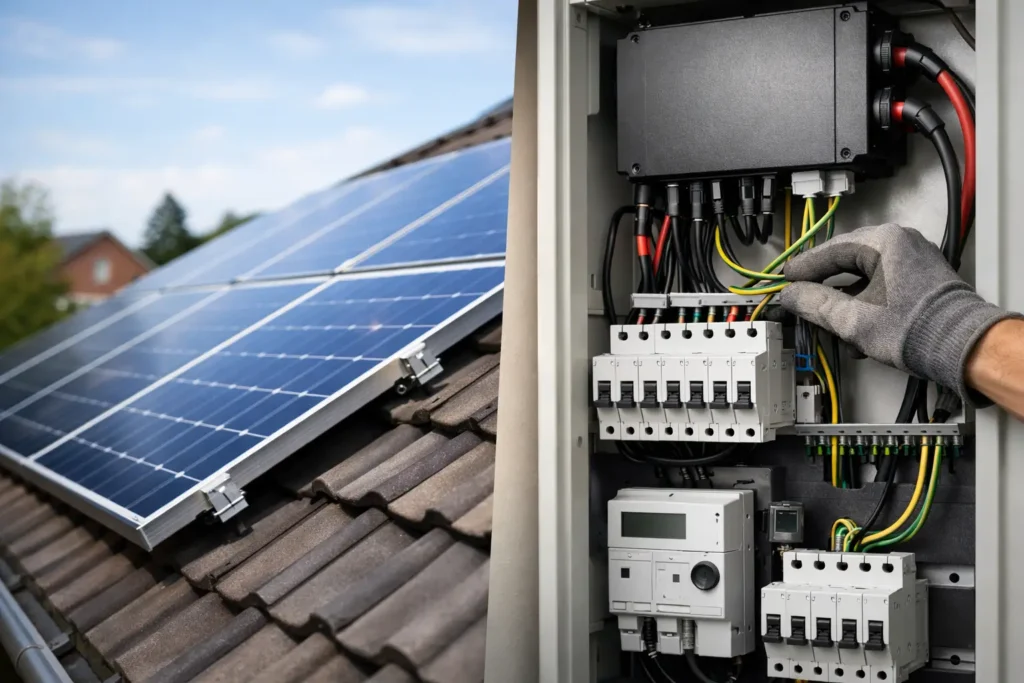 Zonnepanelen op meterkast aansluiten?
