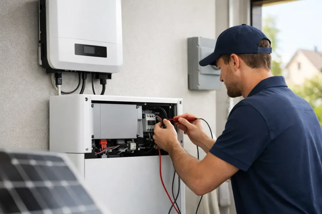 Thuisbatterij correct laten aansluiten