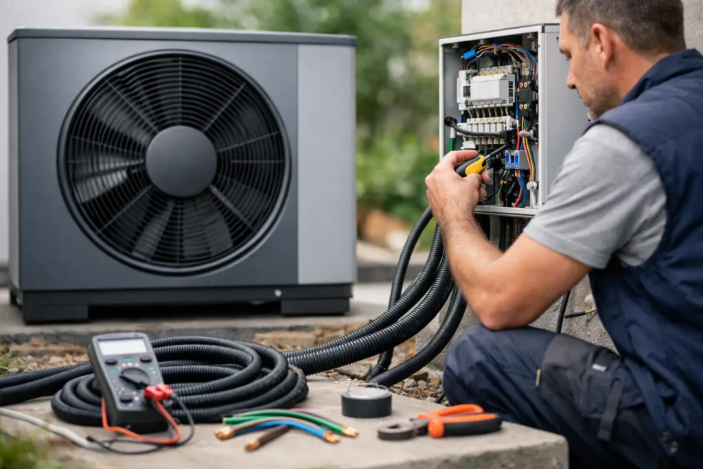 Warmtepomp elektrisch laten voorbereiden